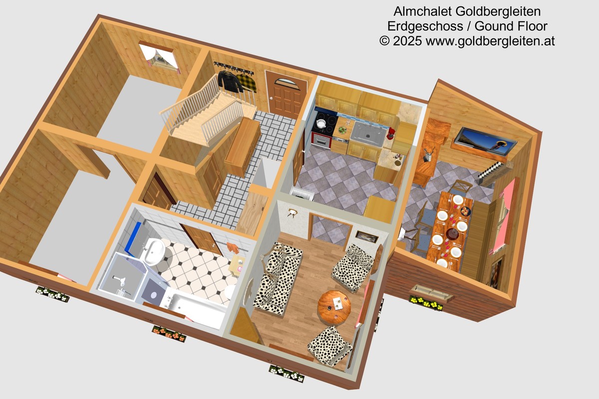 Visualizzazione 3D del piano terra