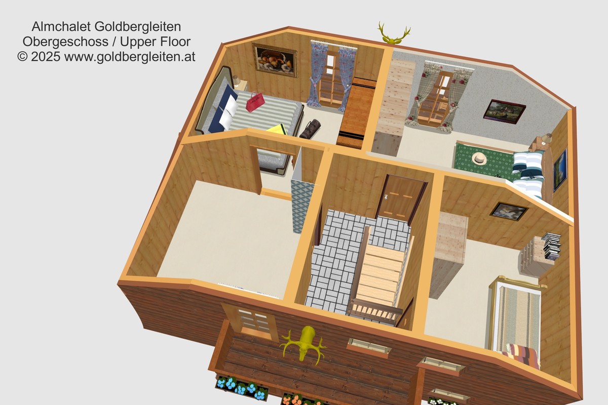 Visualizzazione 3D del piano superiore