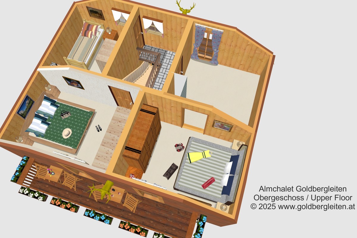 Visualizzazione 3D del piano superiore