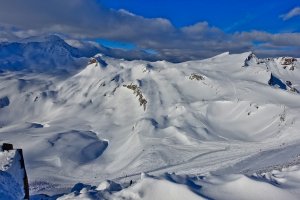 Traumhaftes Skigebiet für Freerider, Tourengeher und Pistenfreaks im hochalpinen Gelände